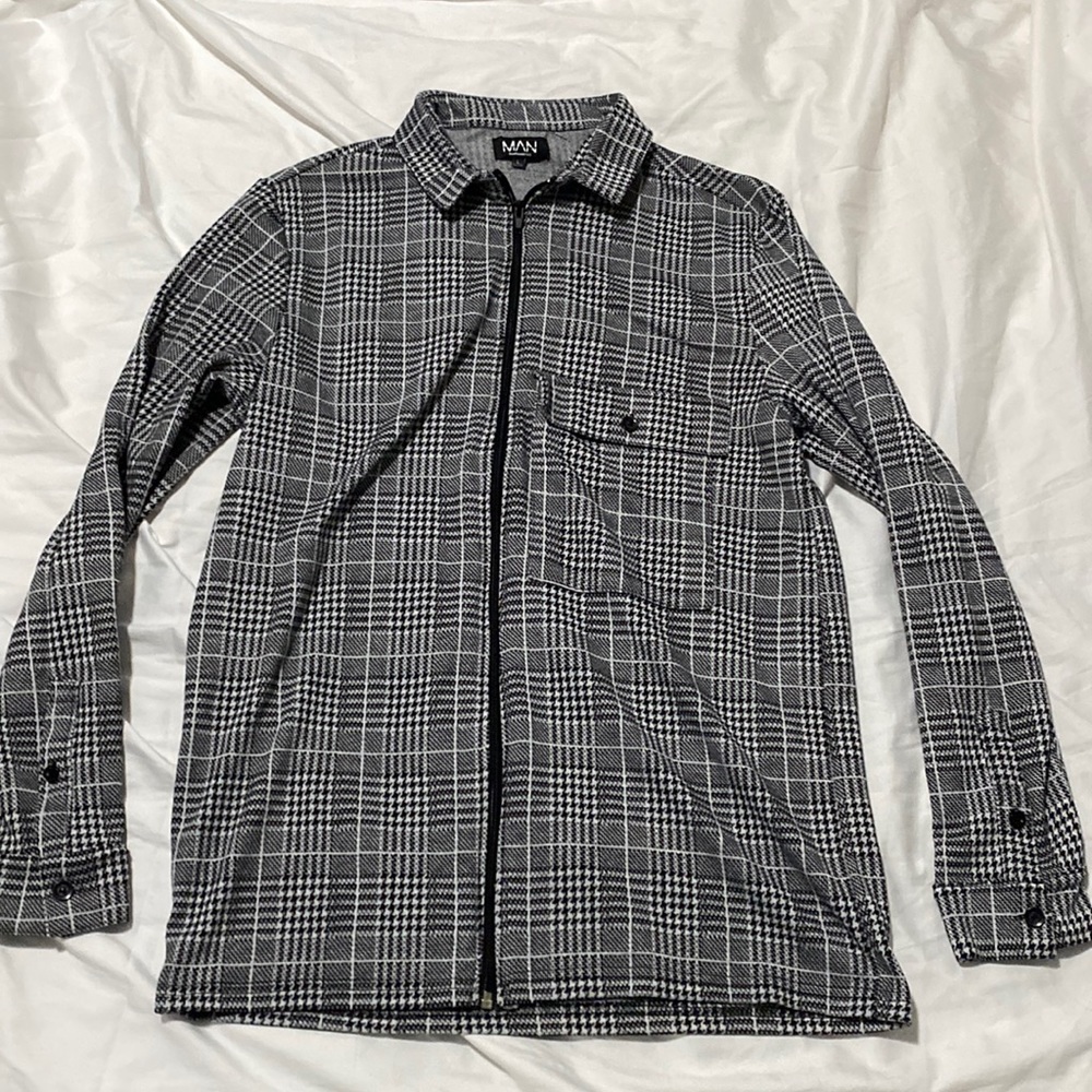 Men’s Plaid Zip up long sleeve